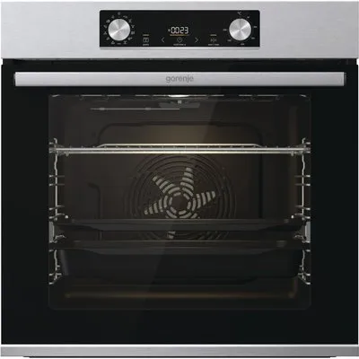 BOS6737E13X Einbaubackofen edelstahl/cleansteel, 77 l, Pizza-Stufe, schnelles Vorheizen, 59,5 cm breit, A