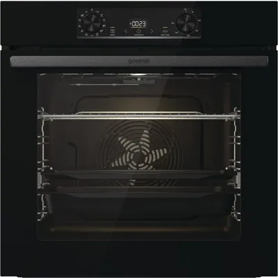 BOS6737E13BG Einbaubackofen schwarz, 77 l, Pizza-Stufe, schnelles Vorheizen, Hefeteig-Gärstufe, 59,5 cm breit, A