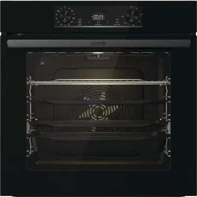 BPS6737E14BG Einbaubackofen tiefschwarz, 77 l, Pizza-Stufe, schnelles Vorheizen, pyrolytische Selbstreinigung, 59,5 cm breit, A+