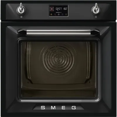 SOP6902S2PN Elektro-Backofen mit Dampfgarer schwarz, 68 l, Pizza-Stufe, schnelles Vorheizen, Hefeteig-Gärstufe, pyrolytische Selbstreinigung