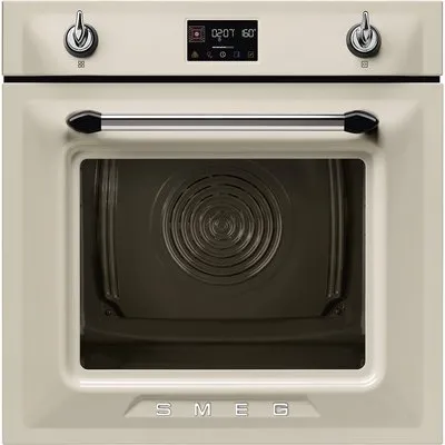 SOP6902S2PP Elektro-Backofen mit Dampfgarer creme, 68 l, Pizza-Stufe, schnelles Vorheizen, Hefeteig-Gärstufe, pyrolytische Selbstreinigung