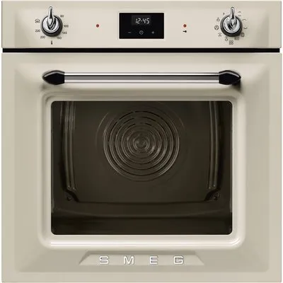 SOP6900TP Einbaubackofen creme, 68 l, schnelles Vorheizen, pyrolytische Selbstreinigung, 59,7 cm breit, A, Victoria