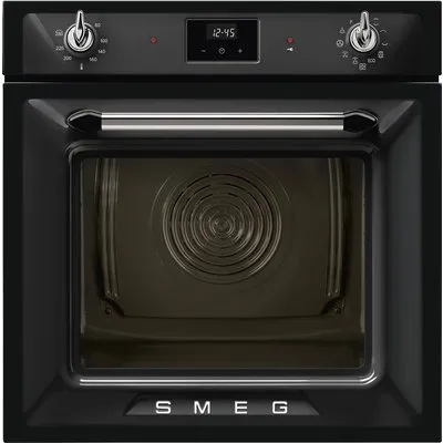 SOP6900TN Einbaubackofen schwarz, 68 l, schnelles Vorheizen, pyrolytische Selbstreinigung, 59,7 cm breit, A, Victoria