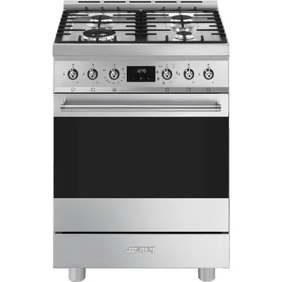 C6GMXD2 Gas-Kombi-Standherd edelstahl, 70 l, 60 cm breit, A, Classici, 4 Gaskochstellen