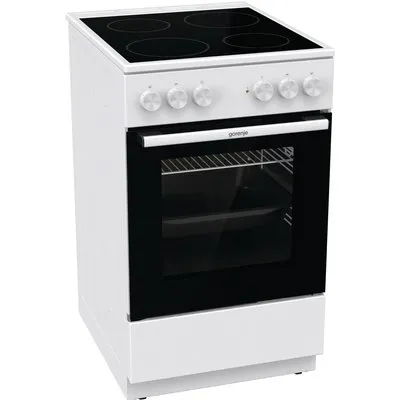 GEC5A21WG Elektroherd mit Glaskeramikfeld weiß, 74 l, Pizza-Stufe, 50 cm breit, A