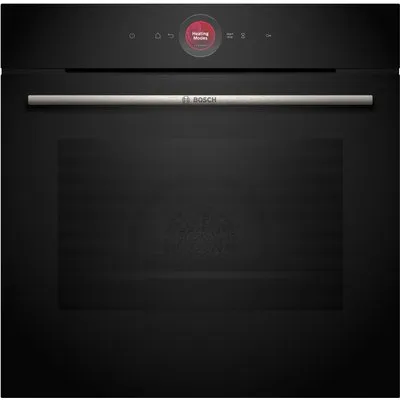 HBG7741B1 Einbaubackofen schwarz, 71 l, Pizza-Stufe, schnelles Vorheizen, WLAN, pyrolytische Selbstreinigung, 59,4 cm breit, A+