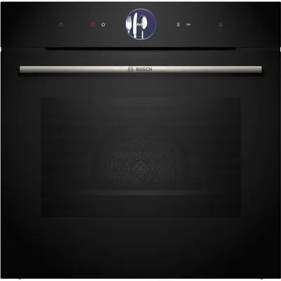 HSG7361B1 Elektro-Backofen mit Dampfgarer schwarz, 71 l, Pizza-Stufe, schnelles Vorheizen, Hefeteig-Gärstufe, Rückwand katalytisch beschichtet