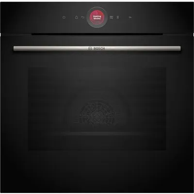 HBG7721B1 Einbaubackofen schwarz, 71 l, Pizza-Stufe, schnelles Vorheizen, WLAN, pyrolytische Selbstreinigung, 59,4 cm breit, A+, Serie 8
