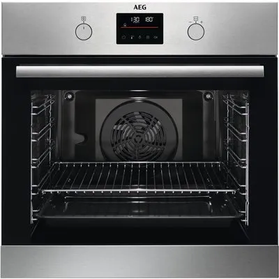 BPS335061M Einbaubackofen edelstahl/cleansteel, 72 l, Pizza-Stufe, schnelles Vorheizen, Heißluftgrill, pyrolytische Selbstreinigung, 59,4 cm breit, A+