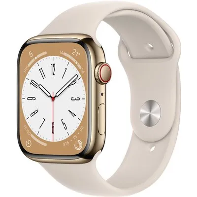 Apple Watch Series 8 in Edelstahl Gold