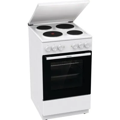 GE5A23WH Elektroherd mit Kochfeld weiß, 74 l, Pizza-Stufe, 50 cm breit, A
