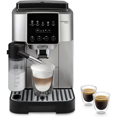 ECAM 220.80.SB Magnifica Start Kaffee-Vollautomat silber/schwarz, Milchbehälter, Latte Macchiato/Cappuccino, Stahl-Kegel-Mahlwerk, 15 bar, 1,8 l