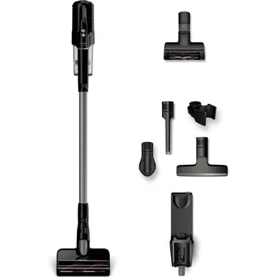 Duoflex HX1 Cat & Dog Akku-Staubsauger obsidianschwarz, Stielstaubsauger, 55 min Laufzeit, 0,3 l Staubvolumen, Elektro-Bodenbürste, Tierhaar-Düse