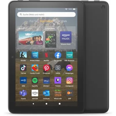 Fire HD 8 (2022) (32GB) Tablet mit Spezialangeboten schwarz, 8 Zoll Display, Android, 13 Std. Akku, 2 MP Kamera