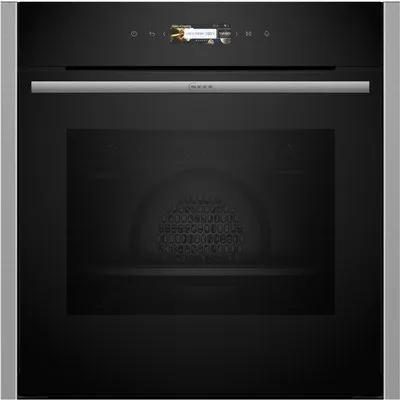 B24CR71N0 Einbaubackofen edelstahl, Pizza-Stufe, schnelles Vorheizen, Hefeteig-Gärstufe, Brotback-Stufe, WLAN, pyrolytische Selbstreinigung