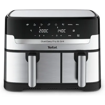 EY905D Dual Easy Fry & Grill Heißluft-Fritteuse edelstahl