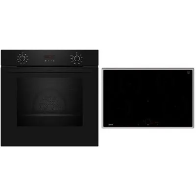 BX48PIB Herdset mit Induktionskochfeld bestehend aus B2CCG6AK0 + T58SHF1L0 schwarz/edelstahl