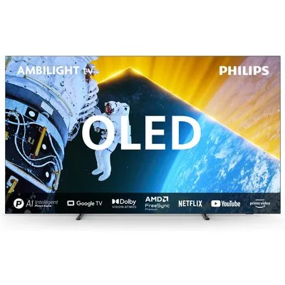 77OLED849/12 194 cm (77") OLED Ambilight TV, 4K Ultra HD, Smart-TV, 120 Hz, DVB-T2/DVB-C/DVB-S2, Sprachsteuerung