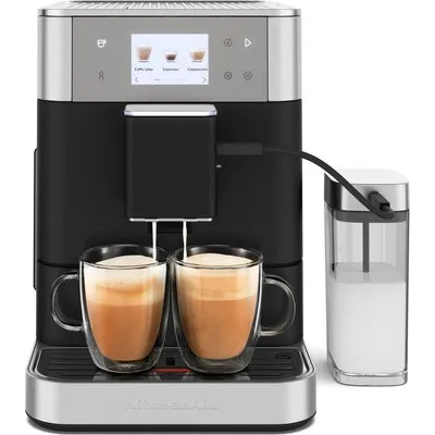 5KES8557EBK Kaffee-Vollautomat gusseisen schwarz, Milchbehälter, Cappuccino, 15 bar, 2,2 l