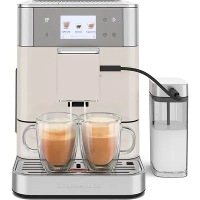 5KES8557EPL Kaffee-Vollautomat porcelain white, Milchbehälter, Cappuccino, 15 bar, 2,2 l, weiß
