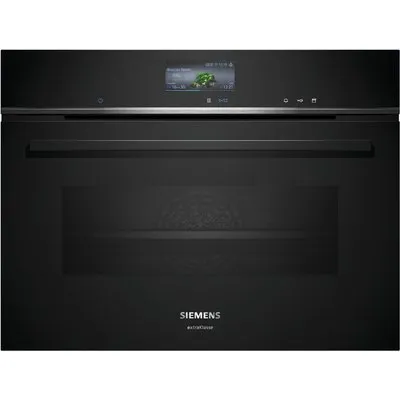 CS736GCB1F Elektro-Backofen mit Dampfgarer schwarz, 47 l, Pizza-Stufe, WLAN, 59,4 cm breit, A+, iQ700