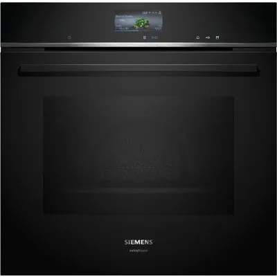 HR776GMB1 Einbaubackofen schwarz, 71 l, Pizza-Stufe, schnelles Vorheizen, Hefeteig-Gärstufe, WLAN, pyrolytische Selbstreinigung, 59,4 cm breit, A+