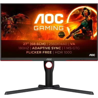 Q27G3XMN/BK 69 cm (27") Mini LED Gaming Monitor schwarz/rot, Widescreen QHD (2560x1440), 1 ms Reaktionszeit
