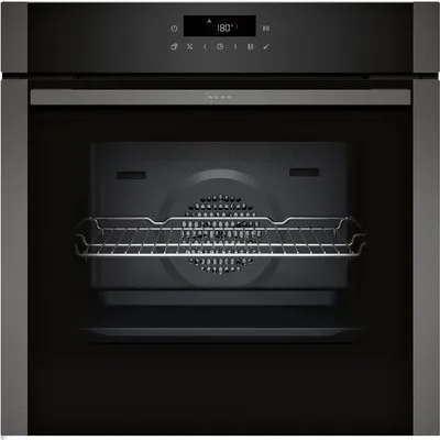 B6ACJ7AG3 Einbaubackofen graphit, 71 l, Pizza-Stufe, schnelles Vorheizen, Heißluftgrill, pyrolytische Selbstreinigung, 66 cm breit, A+