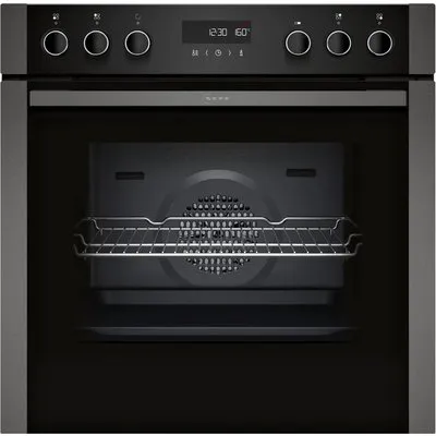 E2ACH7AG4 Einbau Elektro-Herd graphit, 71 l, Pizza-Stufe, schnelles Vorheizen, Heißluftgrill, Brotback-Stufe, 59,4 cm breit, A+