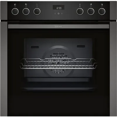 E1ACE2AG3 Einbau Elektro-Herd graphit, 71 l, Pizza-Stufe, schnelles Vorheizen, Heißluftgrill, 59,4 cm breit, A+, grau