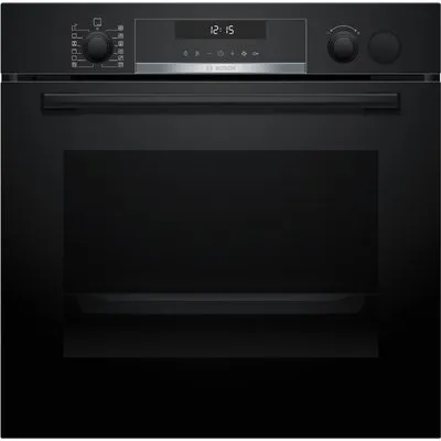 HRG578CB7 Backofen mit Dampfunterstützung schwarz, 71 l, Pizza-Stufe, schnelles Vorheizen, WLAN, pyrolytische Selbstreinigung, 66 cm breit, A+