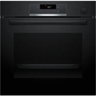 HRG532BB3 Backofen mit Dampfunterstützung schwarz, 71 l, Pizza-Stufe, schnelles Vorheizen, 59,4 cm breit, A+, Serie 4