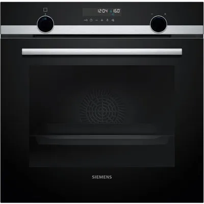 HB578GBS3 Einbaubackofen edelstahl, 71 l, Pizza-Stufe, schnelles Vorheizen, pyrolytische Selbstreinigung, 59,4 cm breit, A+, iQ500