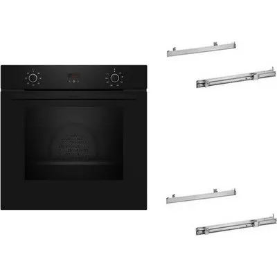 BMK120K Einbaubackofen bestehend aus B1CCC0AK3+Z11TI15X0+Z11TI15X0 schwarz, 71 l, schnelles Vorheizen, 59,4 cm breit, A+