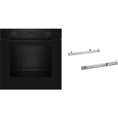 BLE110K Einbaubackofen bestehend aus B1CCC0AK3 + Z11TI15X0 schwarz, 71 l, schnelles Vorheizen, 59,4 cm breit, A+