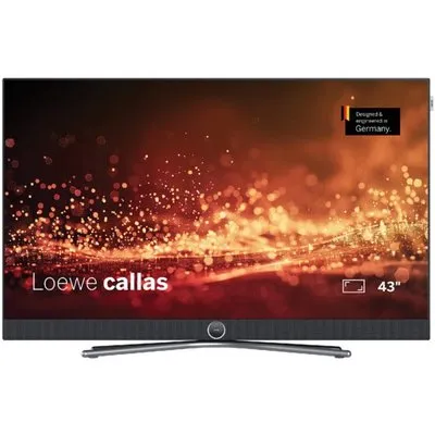 callas 43 108 cm (43") LCD-TV mit LED-Technik basaltgrau, 4K Ultra HD, Smart-TV, DVB-T2/DVB-C/DVB-S2, Sprachsteuerung