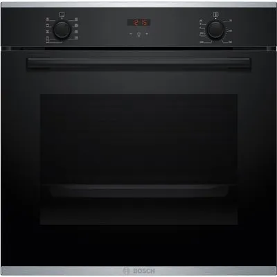 HBA234BB3 Einbaubackofen schwarz, 71 l, Pizza-Stufe, schnelles Vorheizen, Rückwand katalytisch beschichtet, 59,4 cm breit, A+