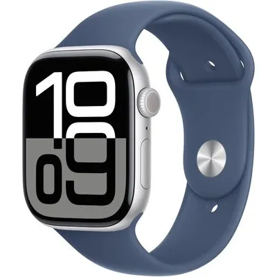 Apple Watch Series 10 in Aluminium Silber Denim