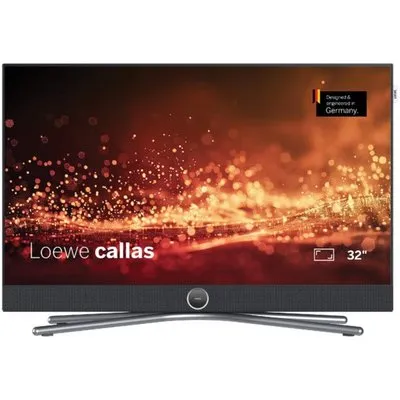 callas 32 80 cm (32") LCD-TV mit LED-Technik basaltgrau, Full HD, Smart-TV, DVB-T2/DVB-C/DVB-S2, Sprachsteuerung