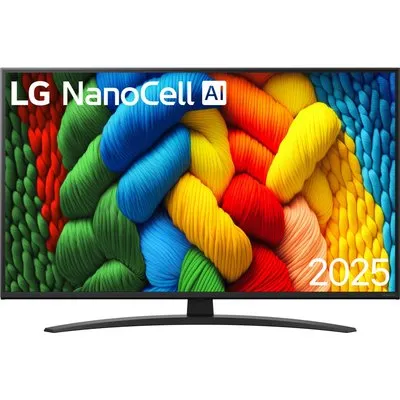65NANO81A6A 164 cm (65") NanoCell TV, 4K Ultra HD, LCD, Smart-TV, HDR-Wiedergabe, DVB-T2/DVB-C/DVB-S2, Sprachsteuerung