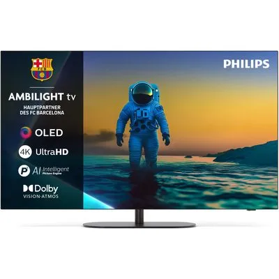 55OLED810/12 139 cm (55") OLED Ambilight TV metall, 4K Ultra HD, Smart-TV, 120 Hz, DVB-T2/DVB-C/DVB-S2, Sprachsteuerung