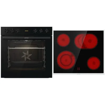Duo Set CS Com EB-Herdset bestehend aus BC6715E02BK + ECD643BX tiefschwarz + edelstahl