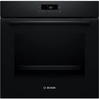 HBA572BB4 Einbaubackofen schwarz, 71 l, Pizza-Stufe, schnelles Vorheizen, pyrolytische Selbstreinigung, 59,4 cm breit, A+