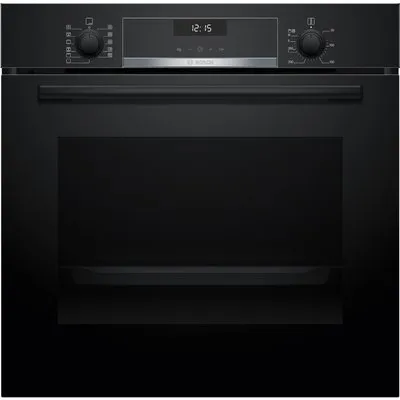 HBG537BB4 Einbaubackofen schwarz, 71 l, Pizza-Stufe, schnelles Vorheizen, 59,4 cm breit, A+, Serie 6
