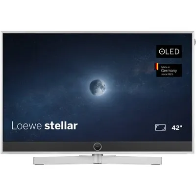 stellar 42 dr+ (VIDAA OS) 106 cm (42") OLED-TV alu brushed/concrete, 4K Ultra HD, Smart-TV, 144 Hz, Sprachsteuerung