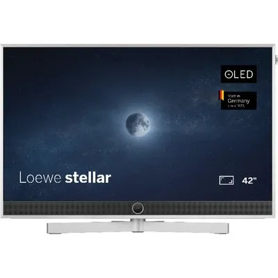 stellar 42 dr+ (VIDAA OS) 106 cm (42") OLED-TV alu brushed/alu, 4K Ultra HD, Smart-TV, 144 Hz, Sprachsteuerung