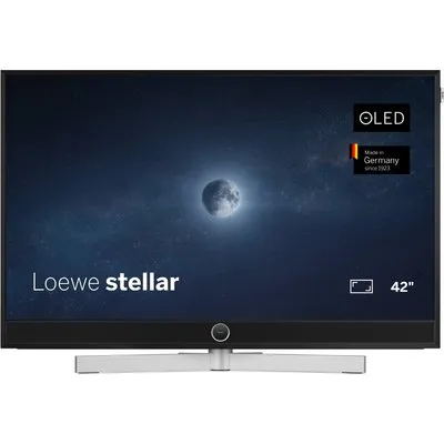 stellar 42 dr+ (VIDAA OS) 106 cm (42") OLED-TV alu black/lava, 4K Ultra HD, Smart-TV, 144 Hz, Sprachsteuerung
