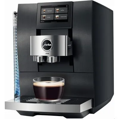 Z10 Kaffee-Vollautomat Aluminium Black (EB), Latte Macchiato/Cappuccino/Milchkaffee, Klartext-Display, 15 bar, 2,4 l, schwarz, Apps ladbar