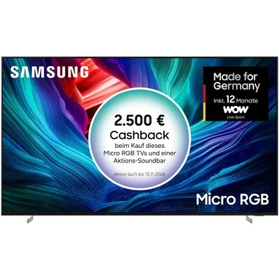 MRE115MR95F 290 cm (115") Micro RGB Vision AI Smart TV carbonsilber, 4K Ultra HD, LCD, 120 Hz, Sprachsteuerung