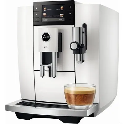 E8 Kaffee-Vollautomat Piano White (ED), Latte Macchiato/Cappuccino, 15 bar, 1,9 l, weiß, Apps ladbar